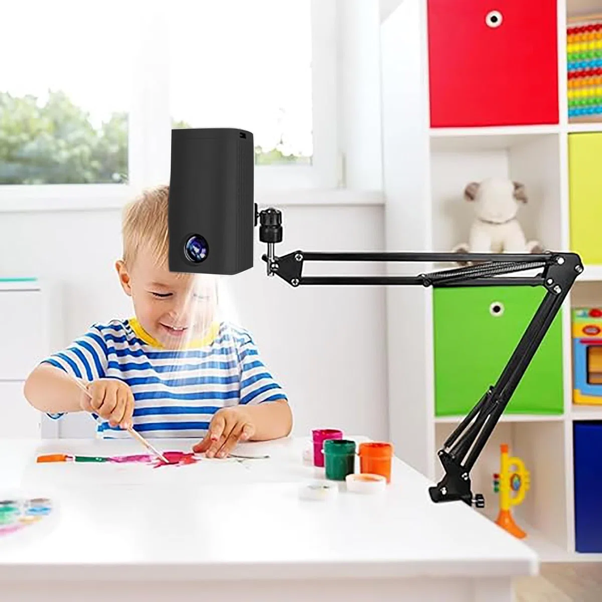 Tragbarer Kunstprojektor mit Ständer, 720P HD Smart-Zeichenprojektor for Leinwand-, Wand- und Tischkunstwerke