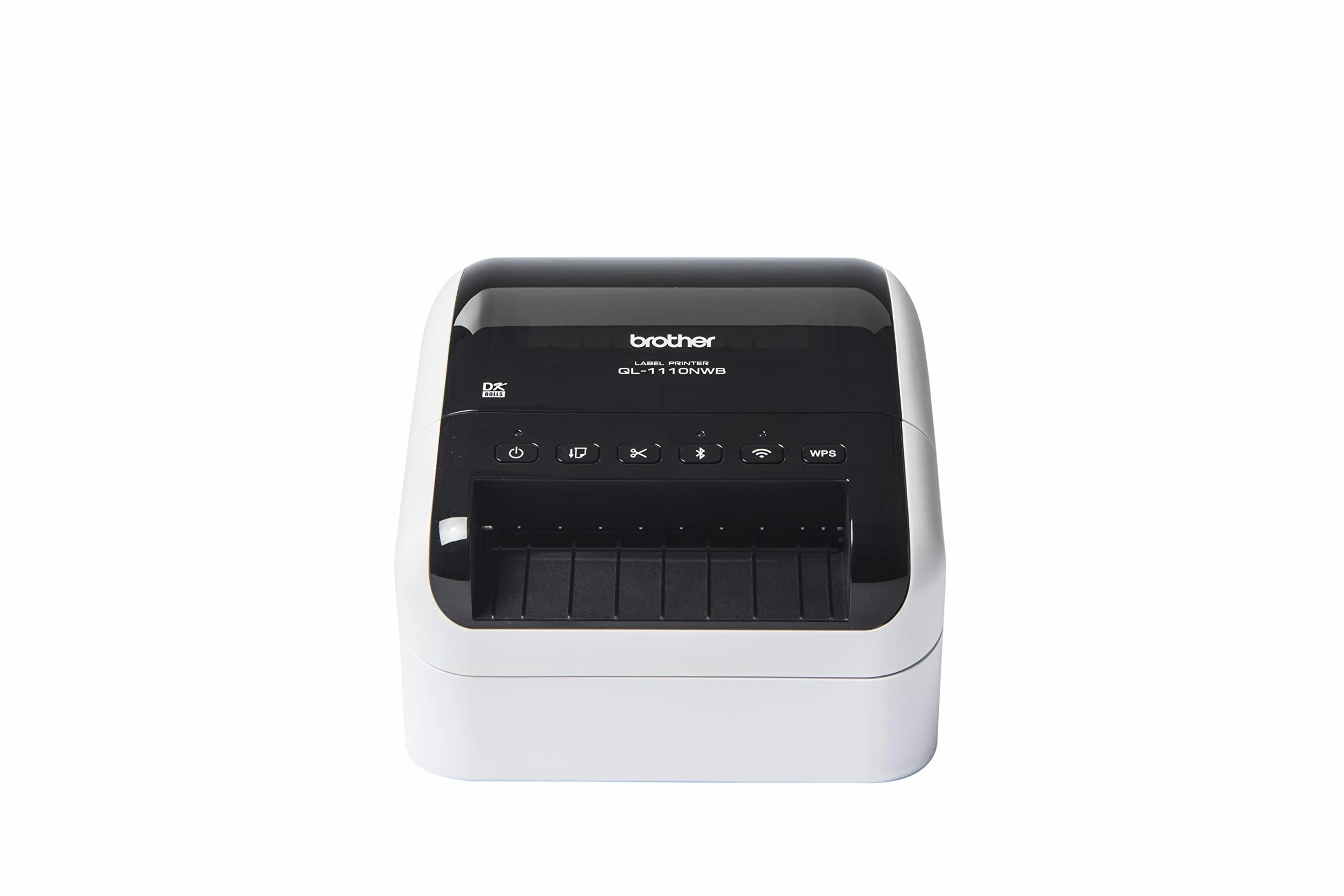 Brother QL1110NWBC | Etikettendrucker | Anschließbar an PC | USB, LAN, WiFi, Bluetooth | bis zu 110 mm/sec | DK-Rollen bis zu 101,6 mm (4") | Druck in Schwarz auf Weiß