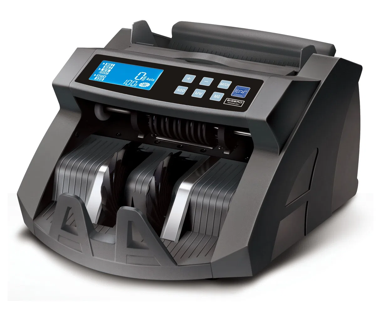 Geldzählmaschine BisBro Technology BB-2150C | Banknotenzähler | Erkennt Falschgeld sofort | Zählt sicher 1000 Geldscheine in der Minute | Euro | US-Dollar | Pfund