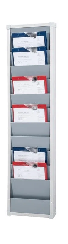 Planungstafel einreihig, für DIN A4, Planungsreihen durchgehend befüllbar, Grau, Maße 315 x 1.282 mm, Schienen 10, Verpackungseinheit: 1 STK