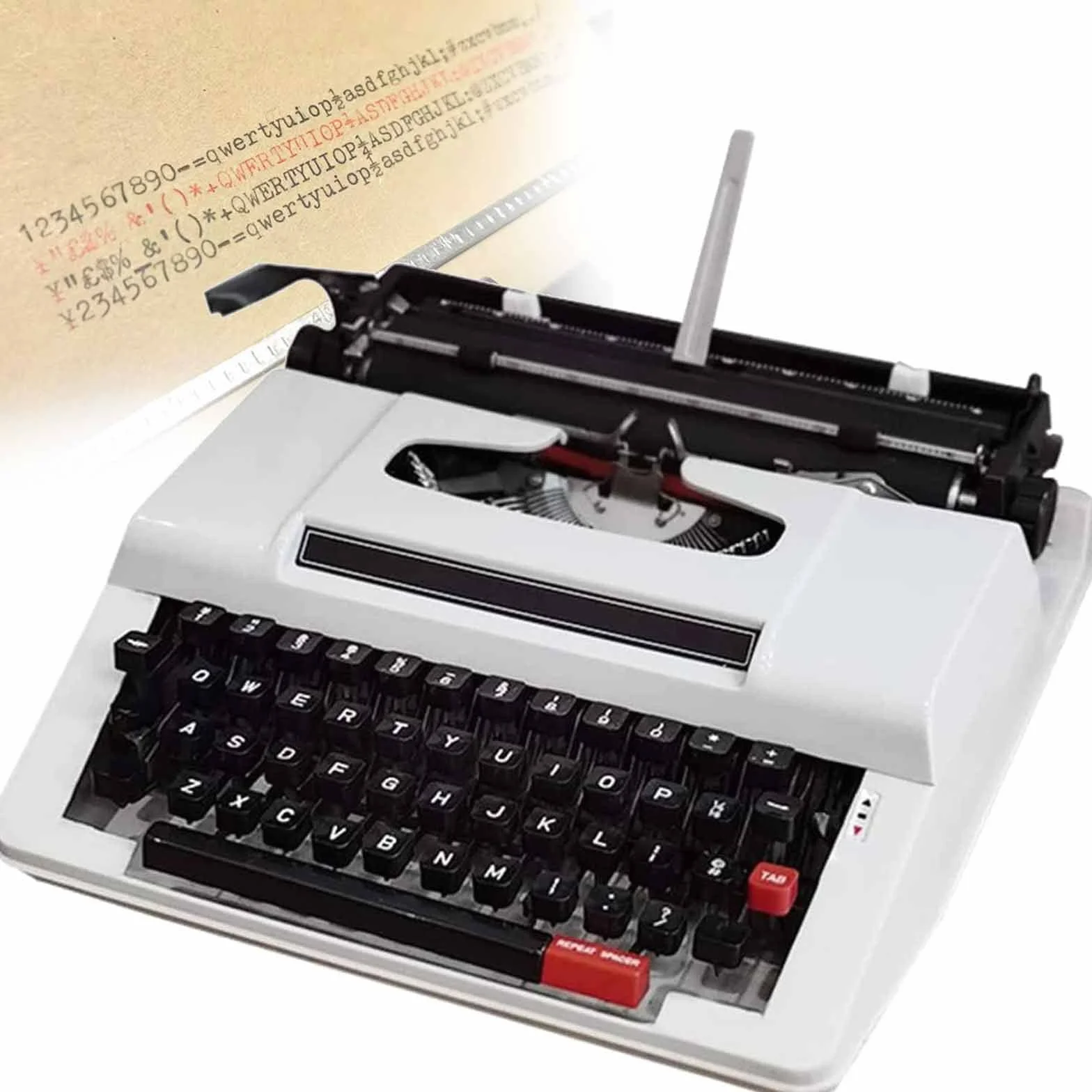 Vintage-Schreibmaschine für den normalen Gebrauch, Retro manuelle-Schreibmaschine, geeignet zum Schreiben von Romanen in den Tiefen des Dschungels, nostalgische Retro-Schreibmaschine