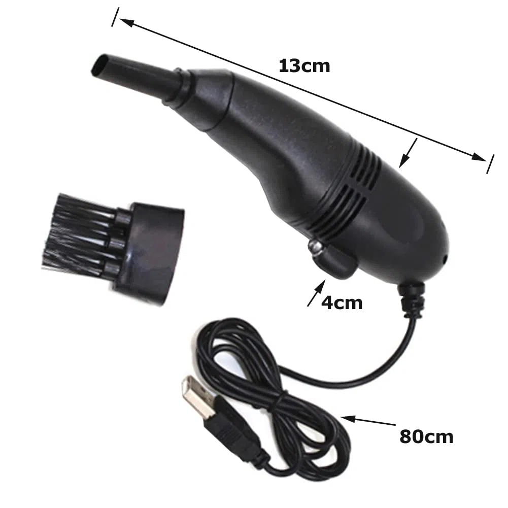 B86C Mini USB Staubsauger – Tastatursauger für Laptop & PC, Handstaubsauger mit Integrierter LED-Leuchte, Ideal für Innenraum-Reinigung, Nicht für Starke Saugkraft geeignet