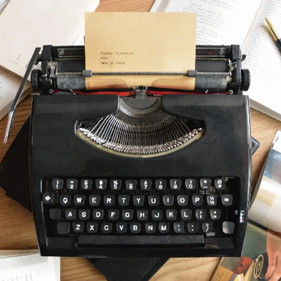 Altmodische manuelle Schreibmaschine, Retro-mechanische Schreibmaschinen für Schriftsteller, Vintage, Heimbüro, Schreibmaschine für Arbeitszimmer, Journaling und kreatives Tippen