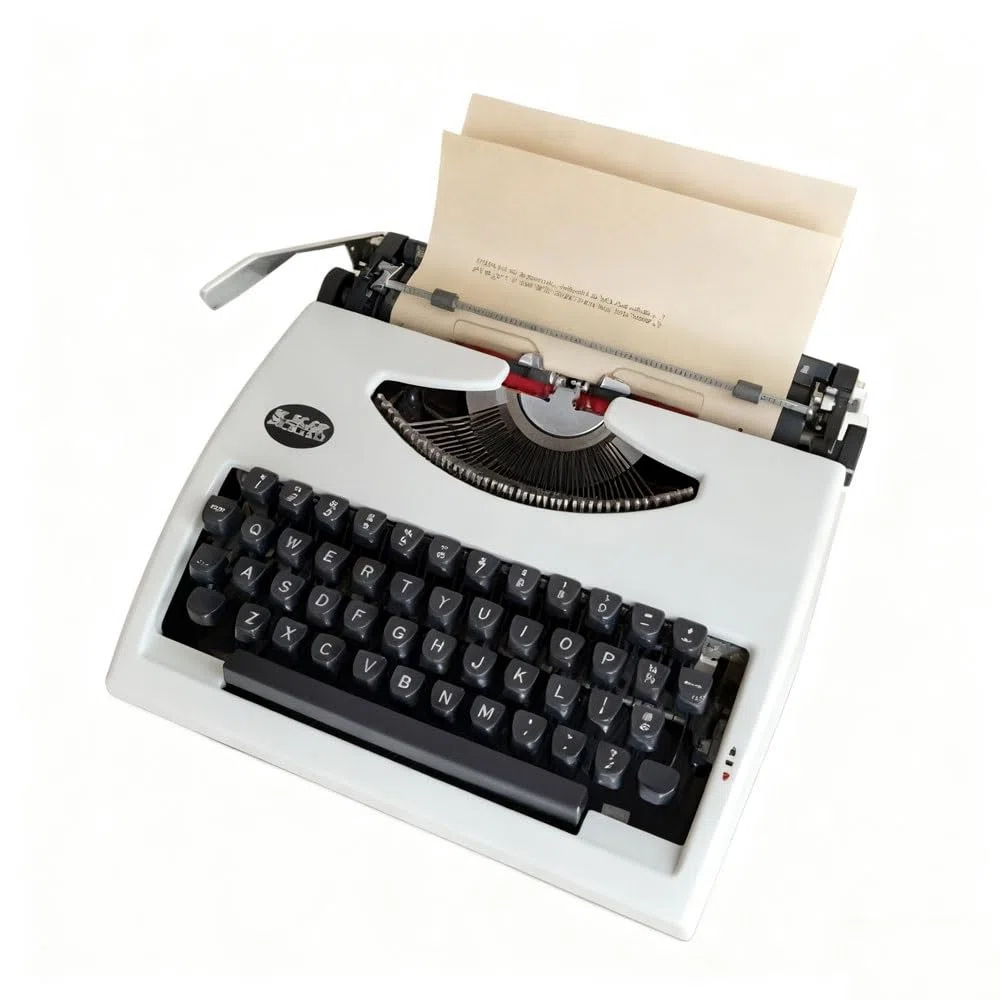 Vintage Manuelle Schreibmaschine, Retro Mechanische Schreibmachine mit Tragbarer Tragetasche und Farbband, für Briefe und Kreatives Schreiben