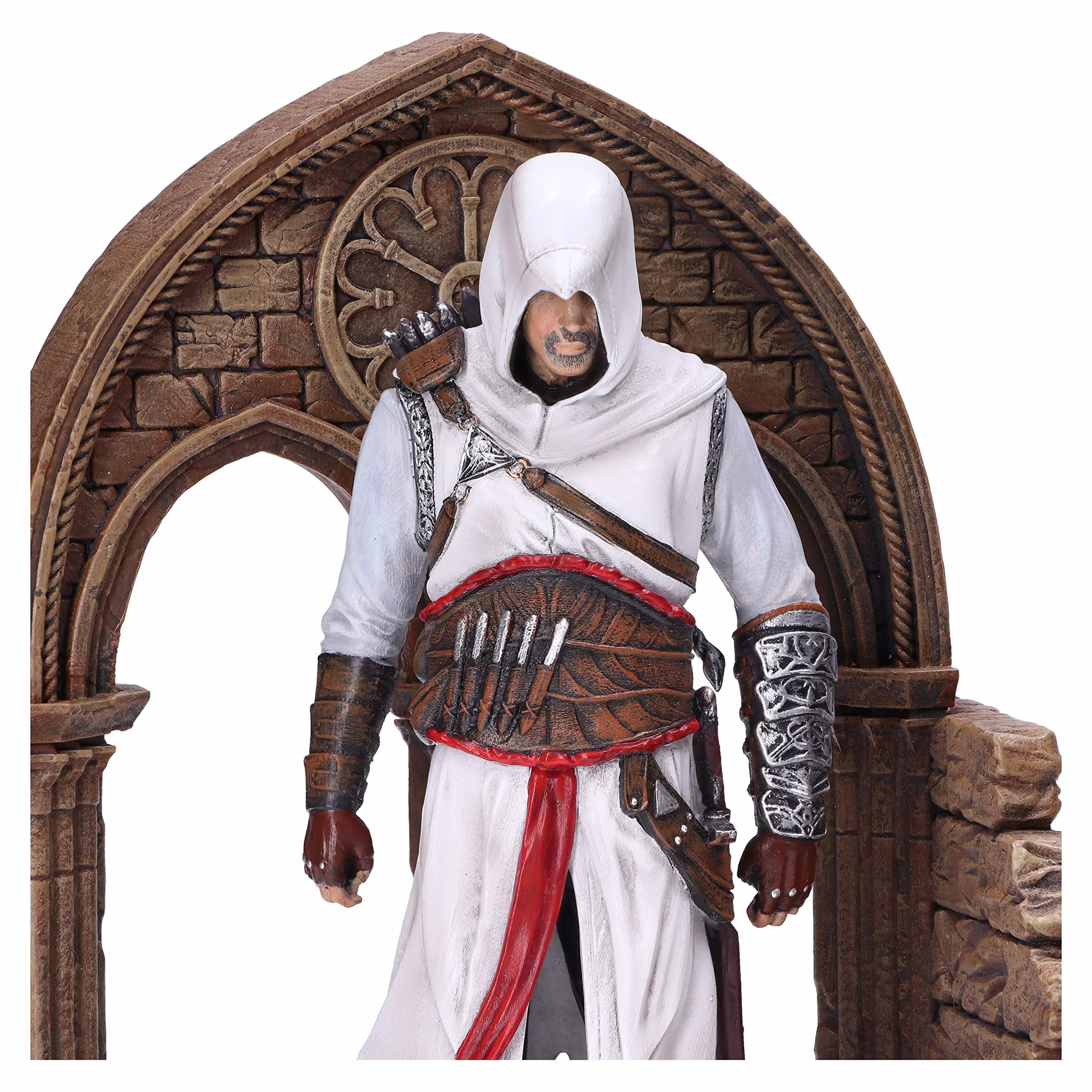 Nemesis Now Assassin's Creed Altair und Ezio Library Gaming-Buchstützen, Kunstharz, Braun, 24 cm