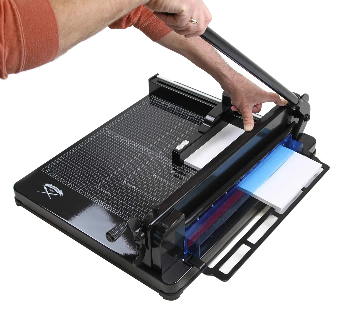 PROFI Stapelschneider A3 Großformat - bis 400 Blatt, CE, Papier Schneidemaschine + Hebelschneider