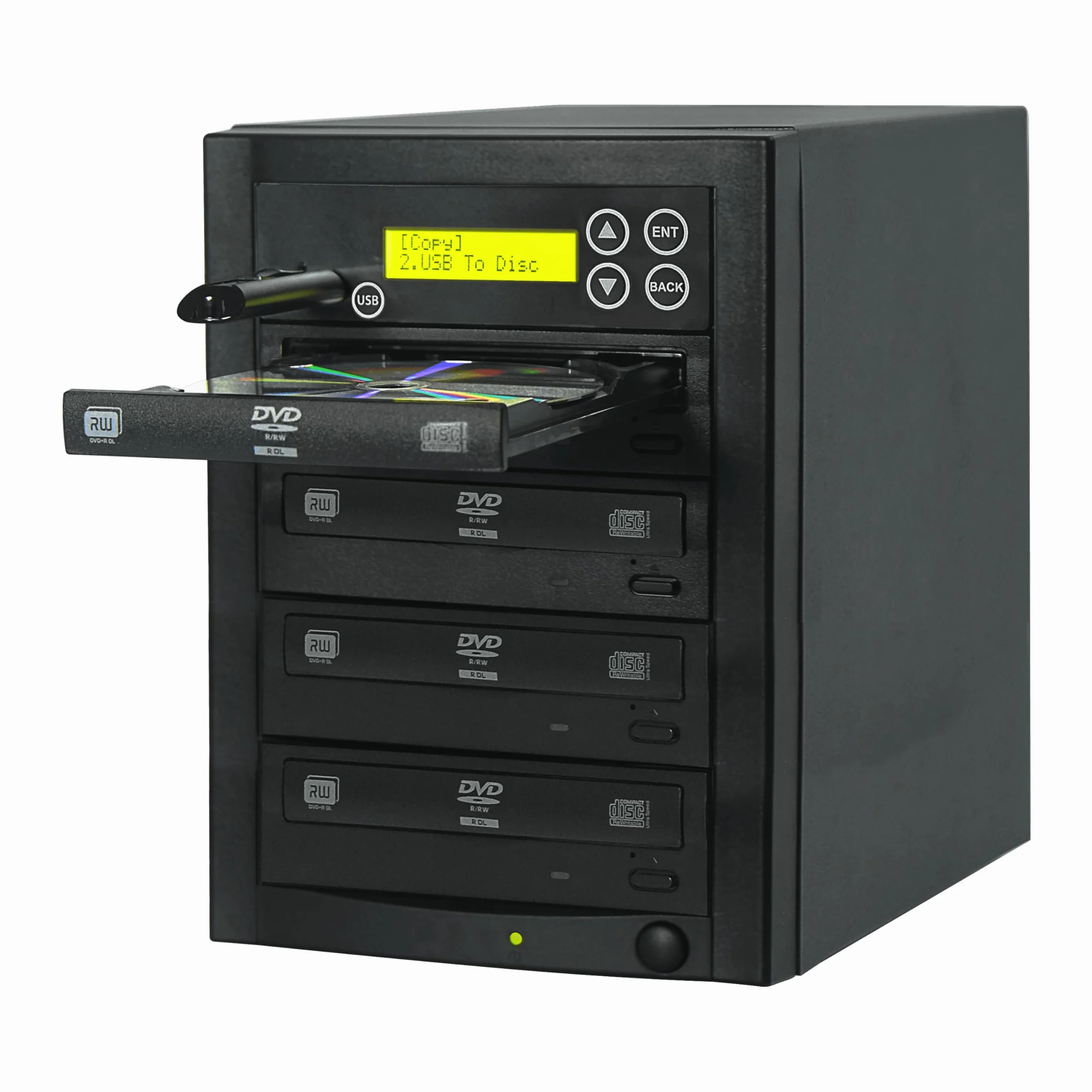 EZ DUPE Media Maven-Duplizierer – 1:3 Flash Media (USB) & Disc (DVD/CD)-Kopierer