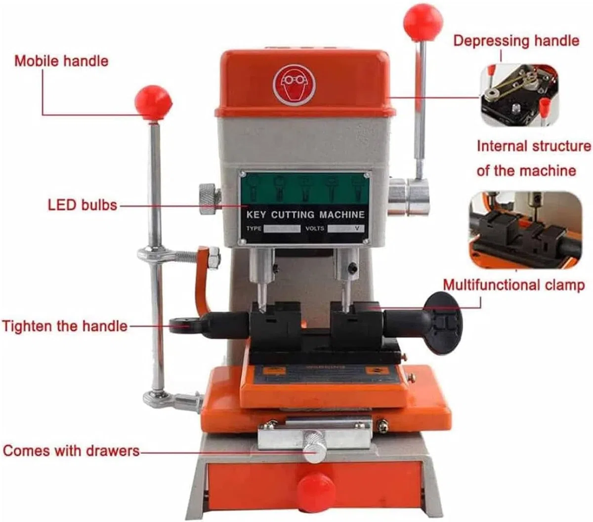 Duplikatschlüsselkopiermaschine, vertikale Schlüsselkopiermaschine, automatische Schlüsselkopiermaschine für die Schlüsselherstellung, für Tür- und Autoschlossschlüssel, 220 V