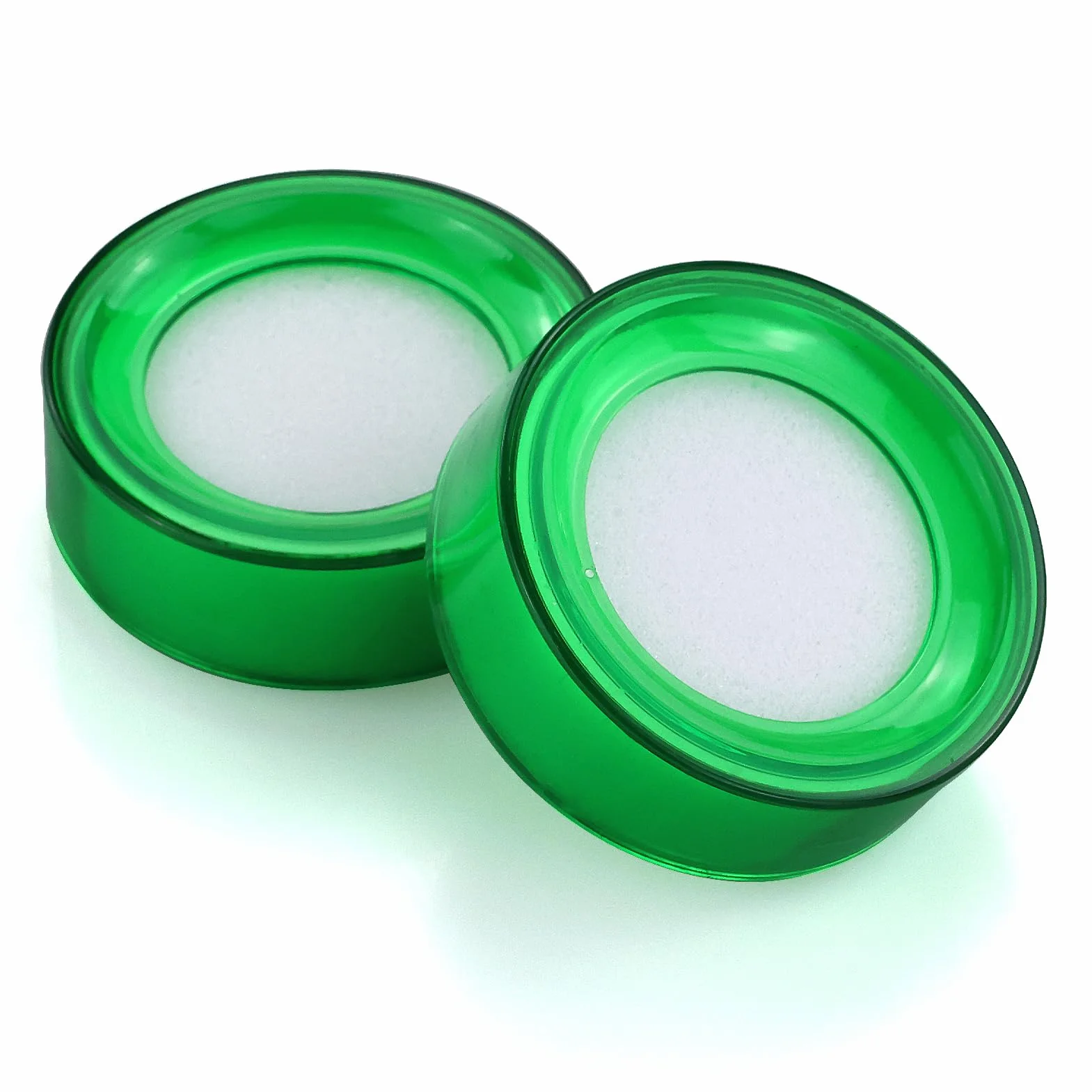 Fingerbefeuchter, farbiger Finger-Schwamm-Dämpfer runder Schwamm-Pad Finger-Nassschwamm Fingerdampener Fingerspitzen-Wasserbefeuchter rundes Gehäuse Benetzungsschwamm Dämpfer für Kassierer Zählen