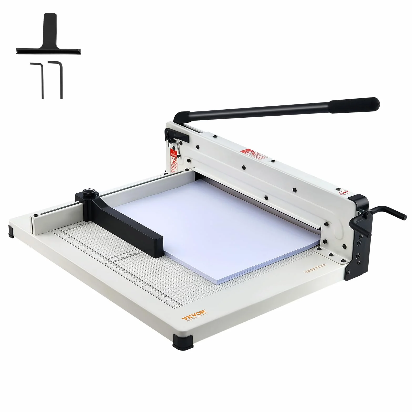 VEVOR Papierschneider manuelle Schneidemaschine (bis A3 Papier, 400 Blatt Kapazität), Papierschneidemaschine Hebelschneider, Guillotine-Schere für Papier höchste Präzision Büro Zuhause Schule