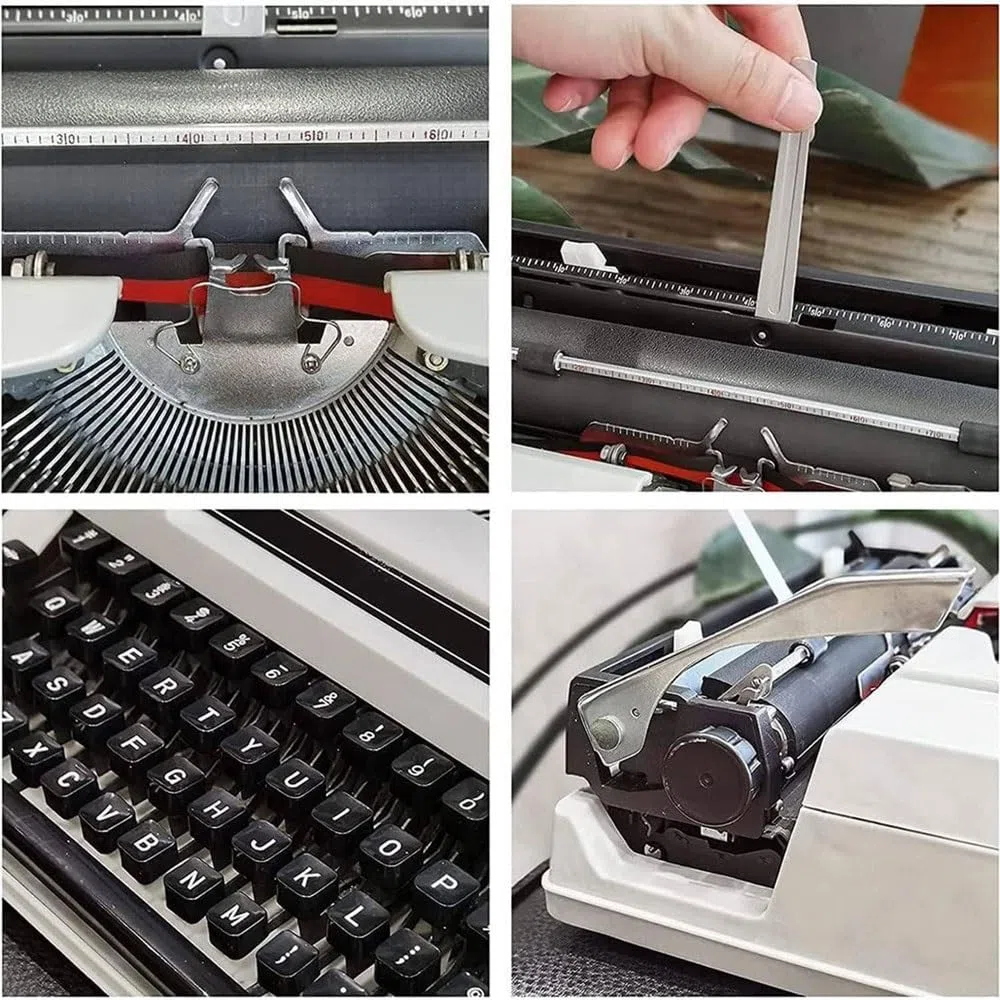 Vintage Manuelle Schreibmaschine, Retro Mechanische Schreibmachine mit Tragbarer Tragetasche und Farbband, für Briefe und Kreatives Schreiben