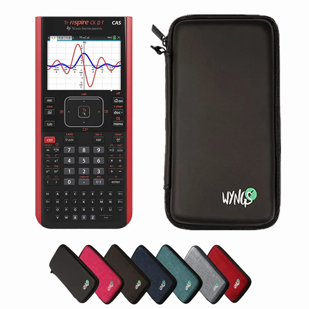TI-Nspire CX II-T CAS inkl. WYNGS Schutztasche Schwarz - Grafikrechner - Basic Set