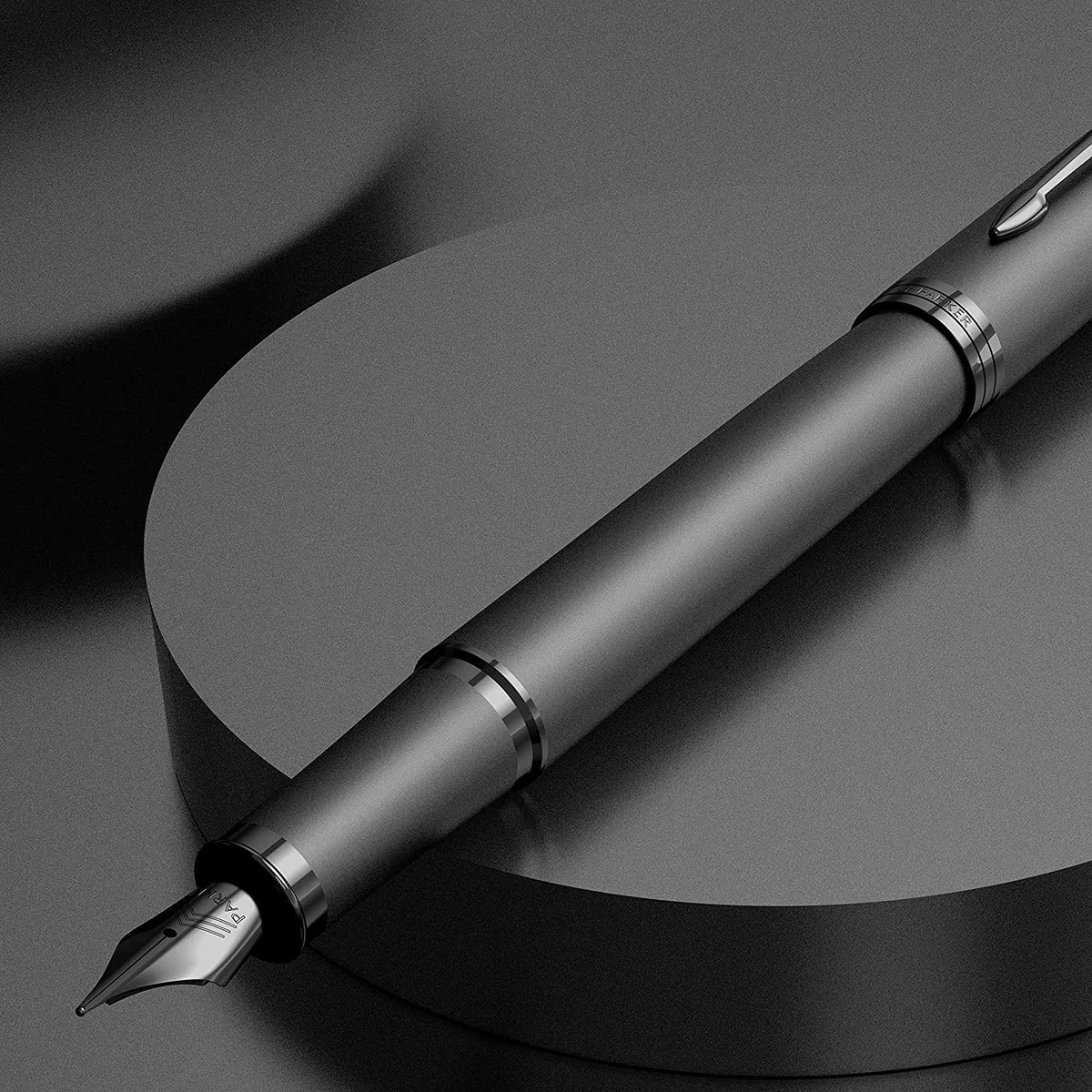PARKER Schreibset IM Professionals Monochrome Kugelschreiber und Tintenroller mit Gravur | Premium Stift | Geschenkbox | personalisiert | graviert | Jahrestag | Geburtstag (Bronze)