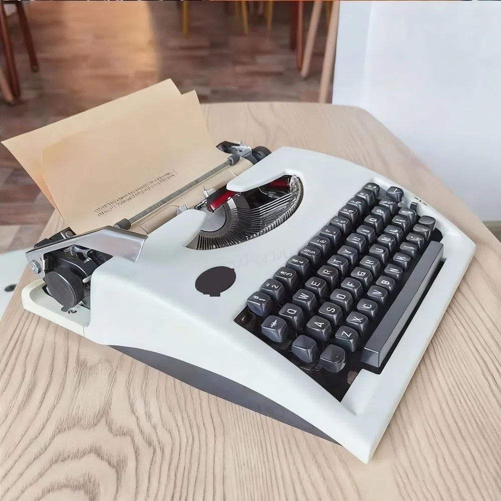 Vintage Manuelle Schreibmaschine, Retro Mechanische Schreibmachine mit Tragbarer Tragetasche und Farbband, für Briefe und Kreatives Schreiben