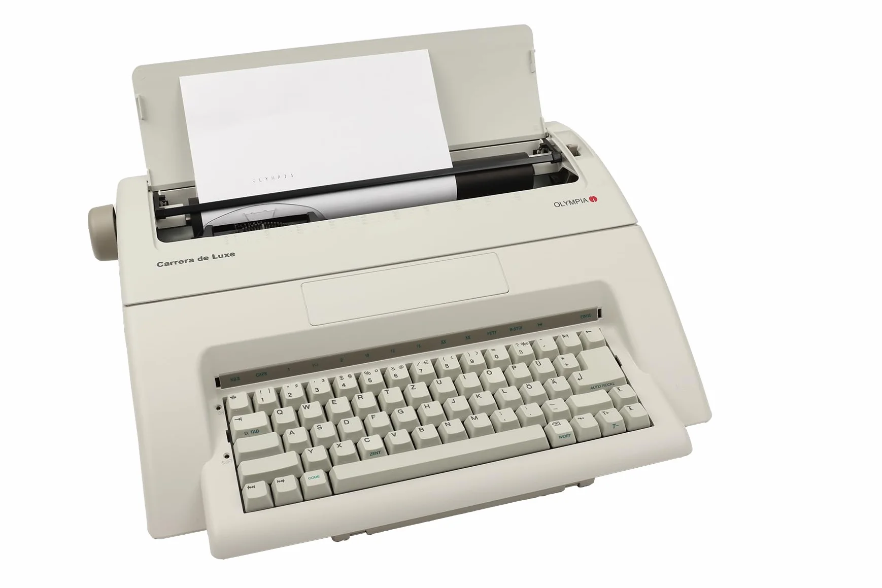 Olympia - Schreibmaschine Olympia Carrera de Luxe Elektronische Schreibmaschine - inkl. Farbband - Schriftgröße 10-15 - Automatischer Papiereinzug