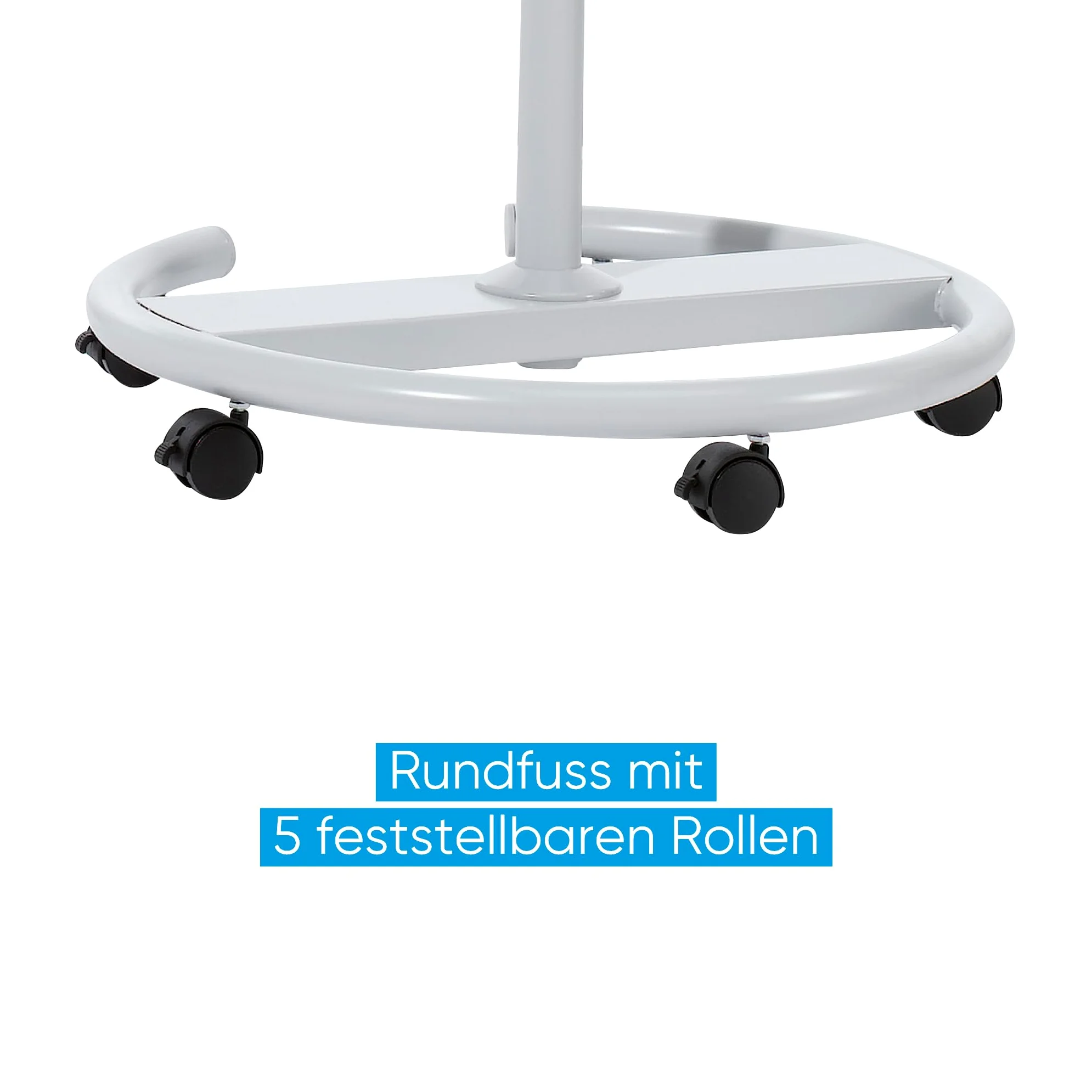 FRANKEN Flipchart, Beschreibbar, Magnetisch, Mobil, Mit Rollen und 2 Seitenarmen, Whiteboard mit Ständer, Papierhalterung und Stifteablage, 68 x 105 cm, ECO Mobil, F2400/N