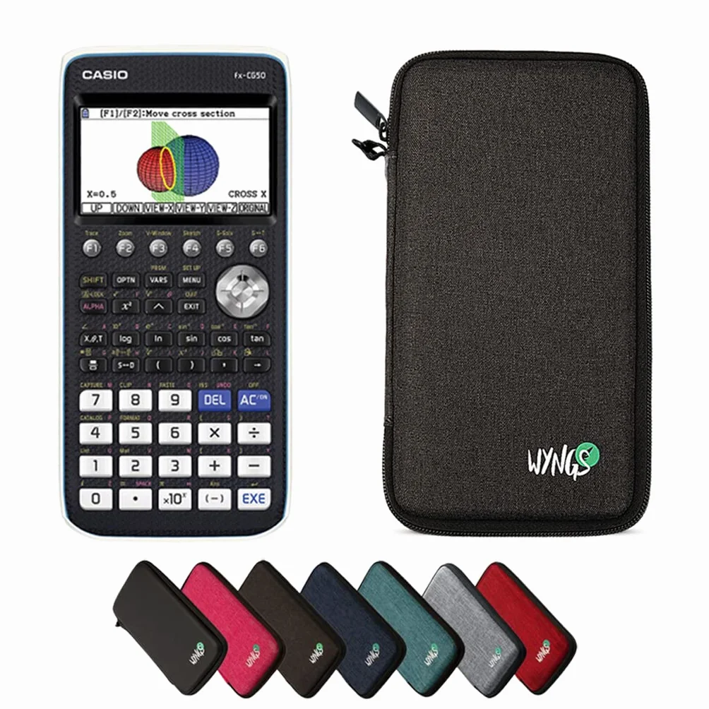 Casio fx-CG50 inkl. WYNGS Schutztasche Dunkelgrau - Grafikrechner - Basic Set