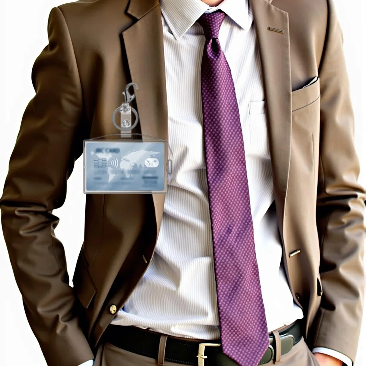 2 Stück Ausweishülle mit Schlüsselring,Durchsichtige Kartenhülle,Badge Holder Karten für Ausweishalter,ausweishüllen,Scheckkartenhülle (2 Pcs Keyring)