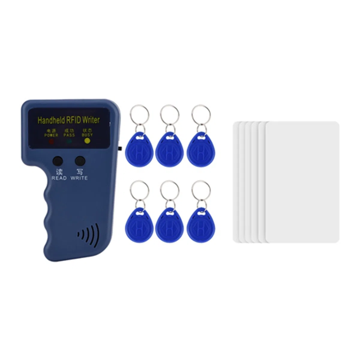 Handheld RFID ID Card Reader Writer, Card Reader Duplicator mit 6 Beschreibbaren Tags 6 Karten Unterstützt Nur 125 KHz EM4100 EM410X