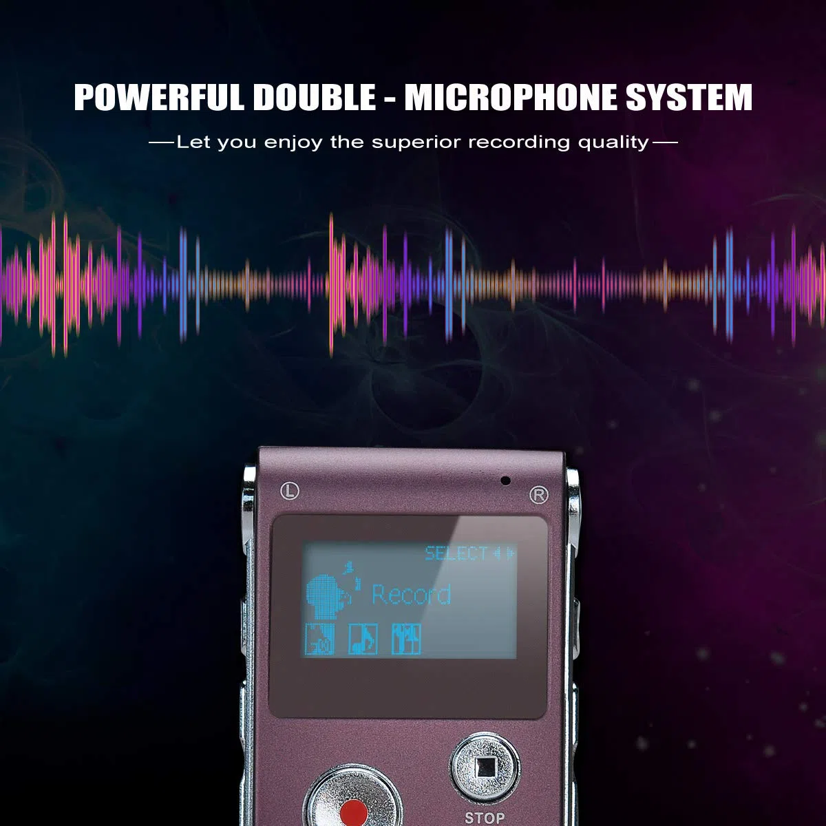 Digitales Diktiergerät,COVVY 8GB Audio Aufnahmegerät,Digitaler Voice Recorder mit Spracherkennung für Interview,Vorlesung,Unterricht,Meeting und Vorträge