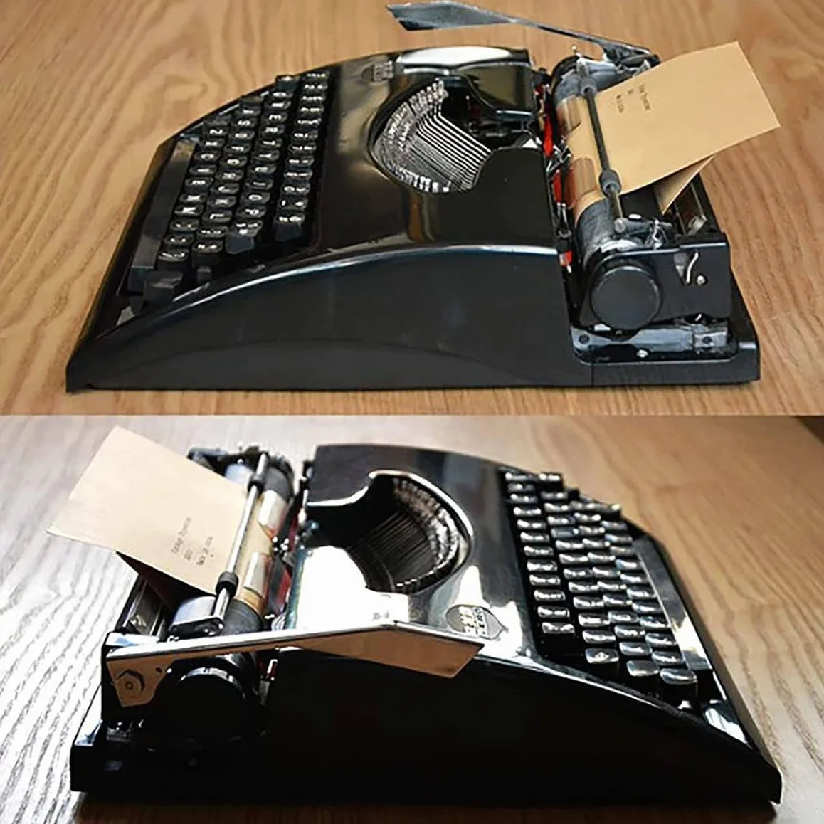 Vintage Schreibmaschine Modell,Elektrische Schreibmaschine mit Korrektur,Tragbare Retro manuelle Schreibmaschine,für Notizen oder Briefe oder kreatives Schreiben,literarisches,Black
