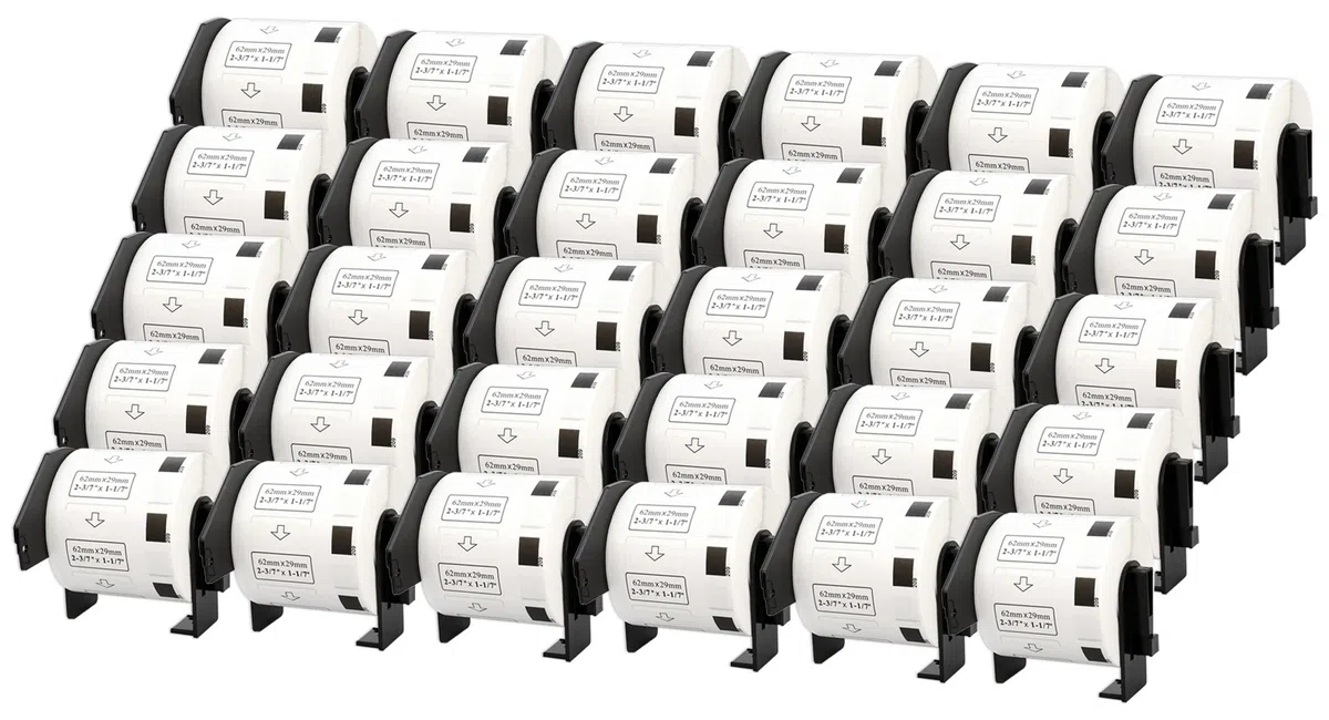 30 Rollen DK11209 DK-11209 29mm x 62mm Adress-Etiketten kompatibel für P-Touch QL-500 QL-570 QL-700 QL-800 QL-810W QL-820NWB QL-1050 QL-1060N QL-1100 QL-1110NWB (800 Etiketten pro Rolle)