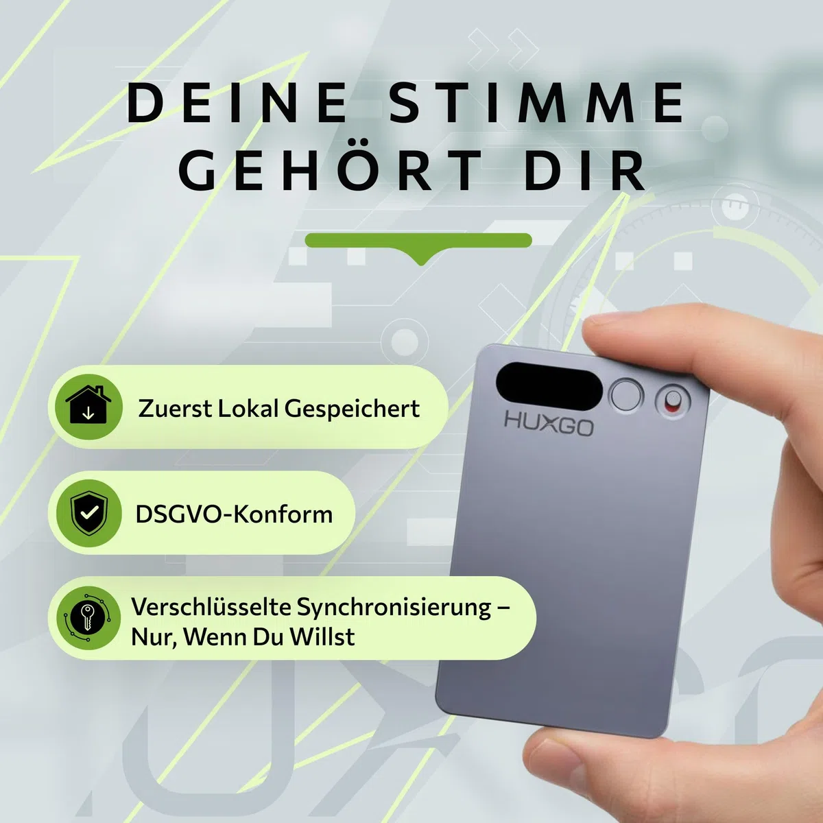 AI Diktiergerät 64GB – Dual-Mikrofon Rauschunterdrückung – 35 h Akku, Bluetooth 5.3 – App mit Transkription & Übersetzung (118+ Sprachen) – Voice Recorder mit Schreibfunktion
