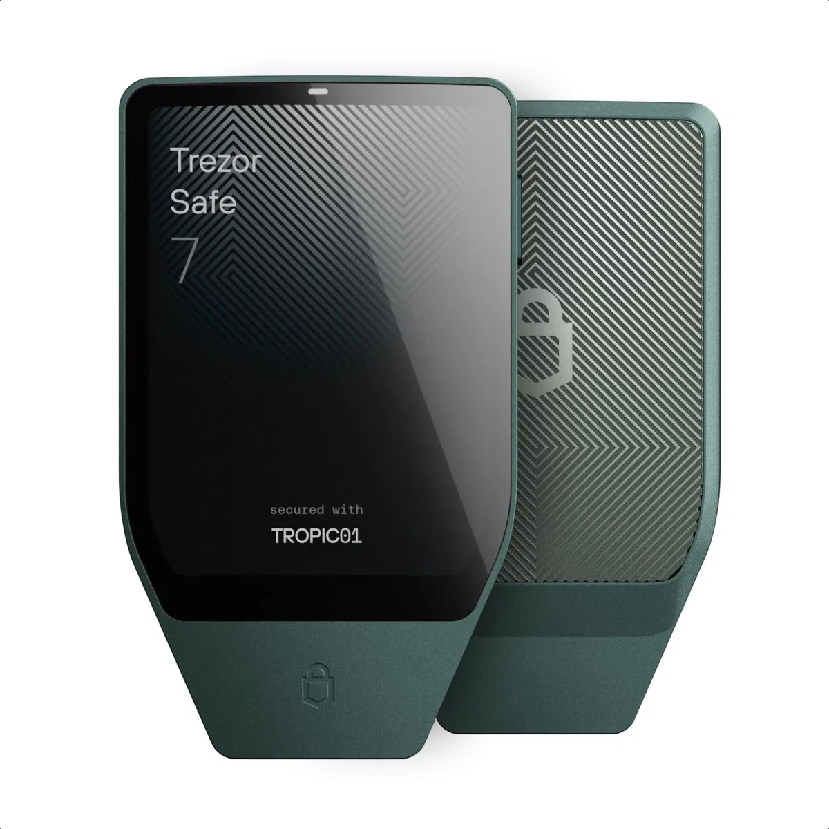 Trezor Safe 7 – Krypto-Hardware-Wallet mit Bluetooth, Farb-Touchscreen, Transparentem Secure Element, Quantum-Ready (Obsidian Green)