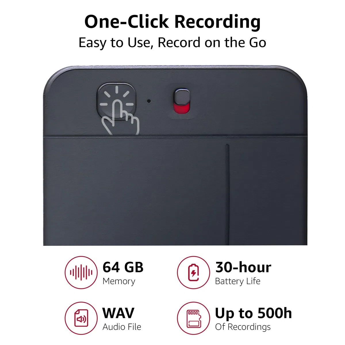 KI-Sprachrekorder, ATTO Note spezielle App zum Transkribieren und Zusammenfassen mit KI-Technologie, Unterstützung mehrerer Sprachen, Audiorecorder für Vorlesungen, Meetings, Memos, Anrufe – 64 GB