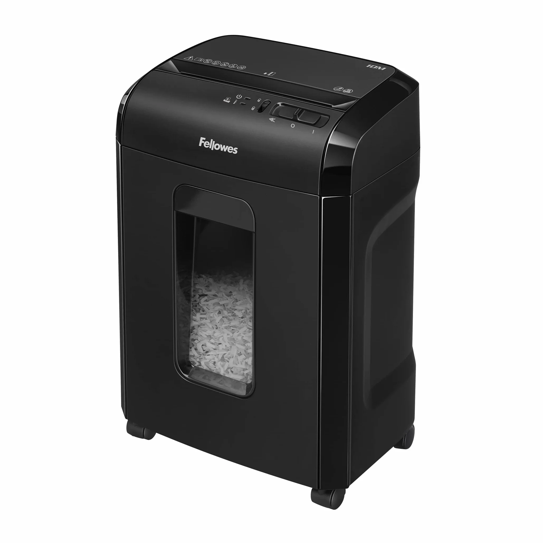 Sicherheitsstufe P5 Aktenvernichter: Fellowes Microcut (2000+ Partikel/A4), 10 Blatt, Powershred 10M, Büro/Homeoffice, 19L Papierkorb, Sicherheitssperre, schwarz