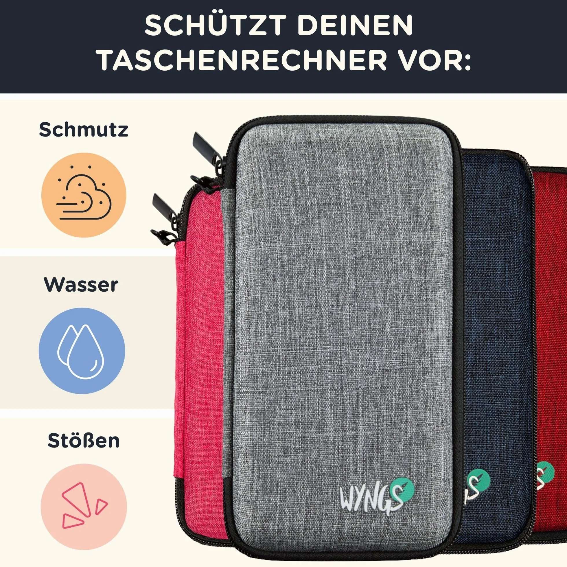 TI-Nspire CX II-T CAS inkl. WYNGS Schutztasche Schwarz - Grafikrechner - Basic Set