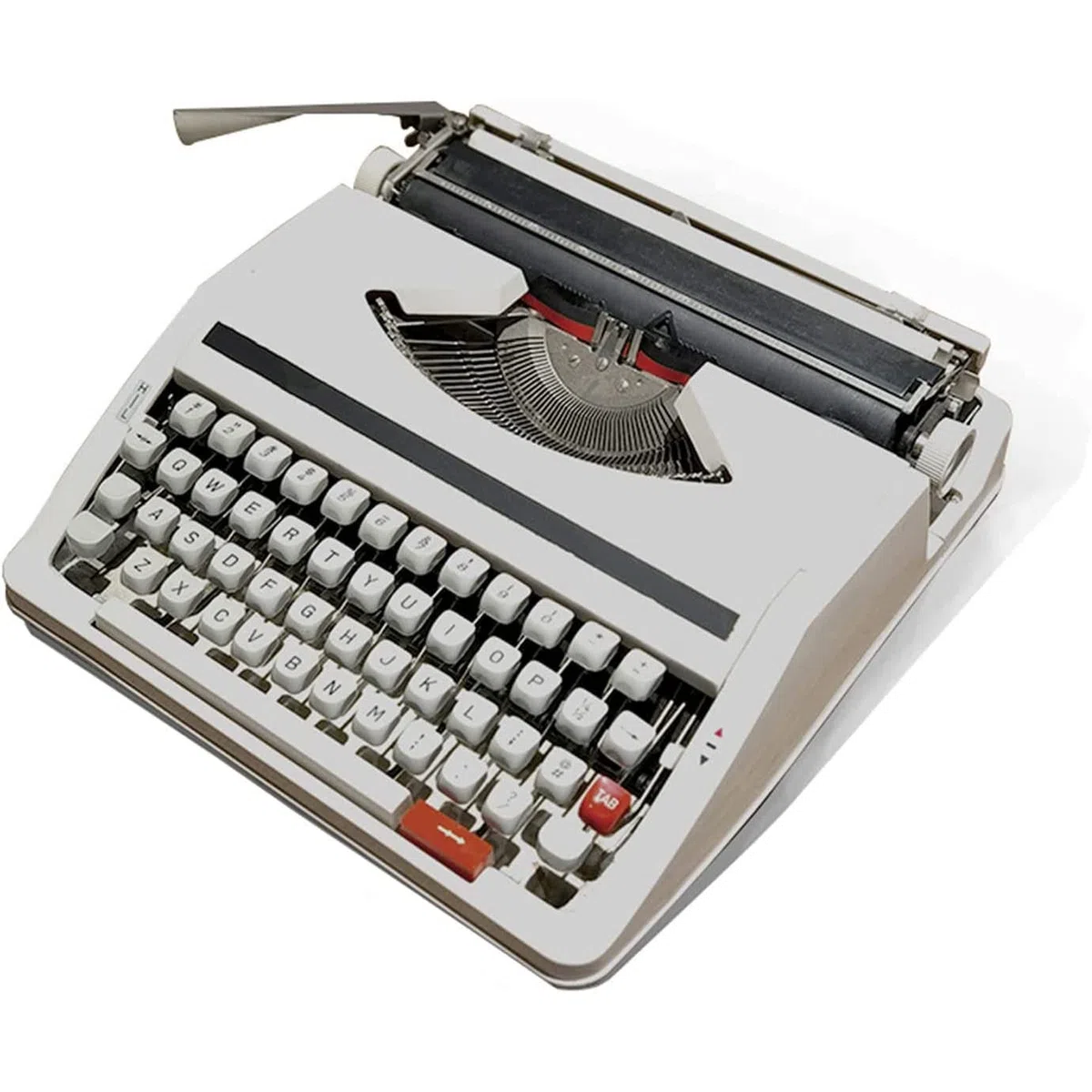 Mechanische englische Schreibmaschine,Elektrische Schreibmaschine mit Korrektur,für Notizen oder Briefe oder kreatives Schreiben, literarisches Geschenk des Schriftstellers,White