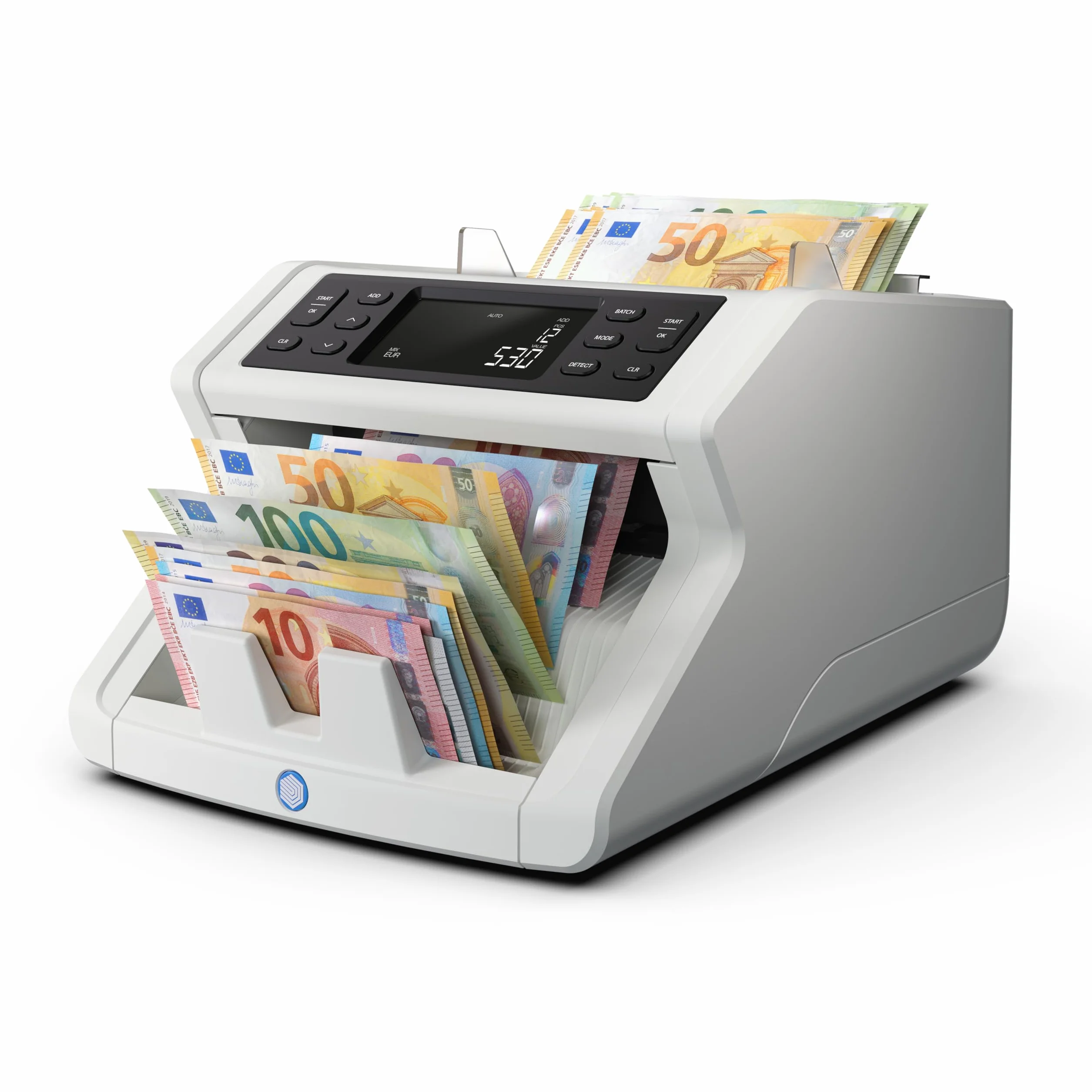 Safescan 2265 Geldzählmaschine, Wertzählung für gemischte EUR- und GBP-Banknoten - Banknotenzähler mit 6-facher Echtheitsprüfung - zählt sortierte Banknoten aller Währungen