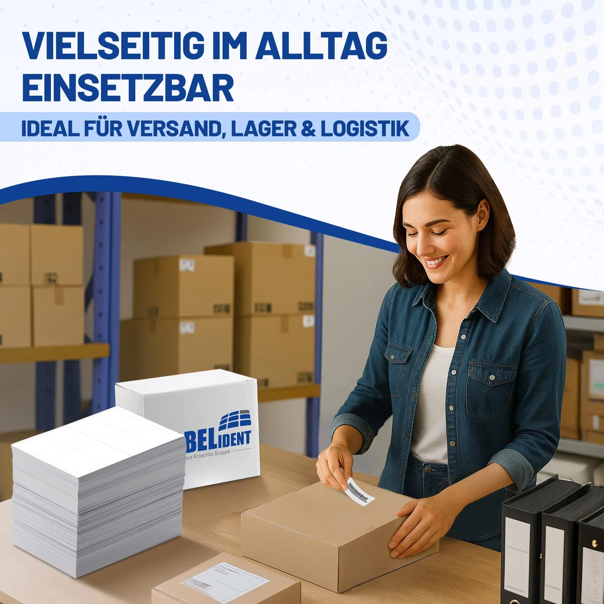 Labelident Laser-Etiketten 105 x 148 mm - 4 Etiketten pro A4-Bogen - 2.000 Etiketten (500 DIN A4 Bögen), selbstklebend, DIN A6 Adressaufkleber, Universal-Etiketten für Laser- & Inkjetdrucker