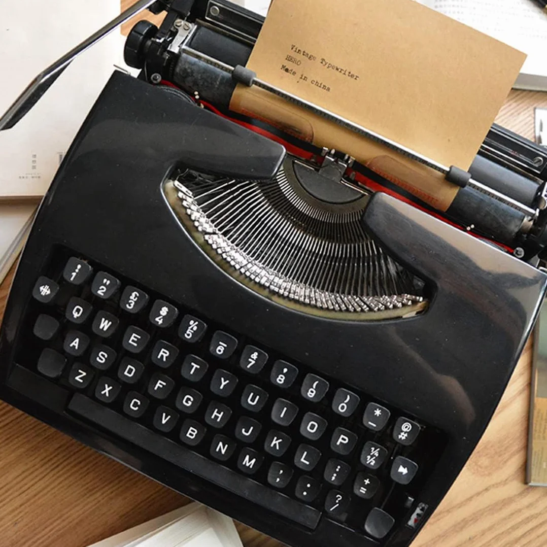 Altmodische manuelle Schreibmaschine, Retro-mechanische Schreibmaschinen für Schriftsteller, Vintage, Heimbüro, Schreibmaschine für Arbeitszimmer, Journaling und kreatives Tippen