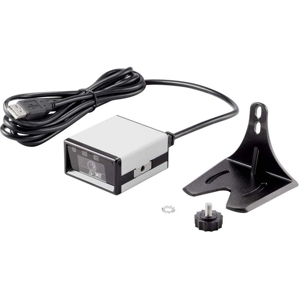 Renkforce FS5022J 2D Barcode-Scanner Kabelgebunden 2D Imager Silber, Schwarz Desktop-Scanner (Stationär) USB