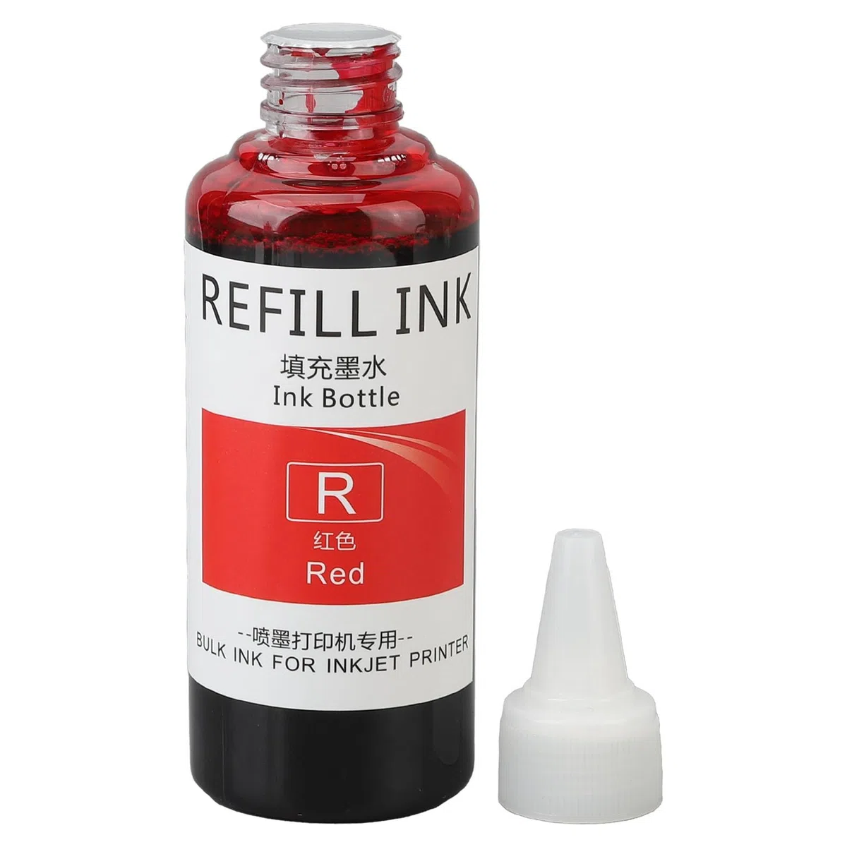 Ei-Stempeltinte, Multifunktionaler, Farbechter Stempel-Nachfülltinten-Spitzenapplikator, 100 Ml, Hochrein, Schnell Trocknend, für die Schule (Rot)
