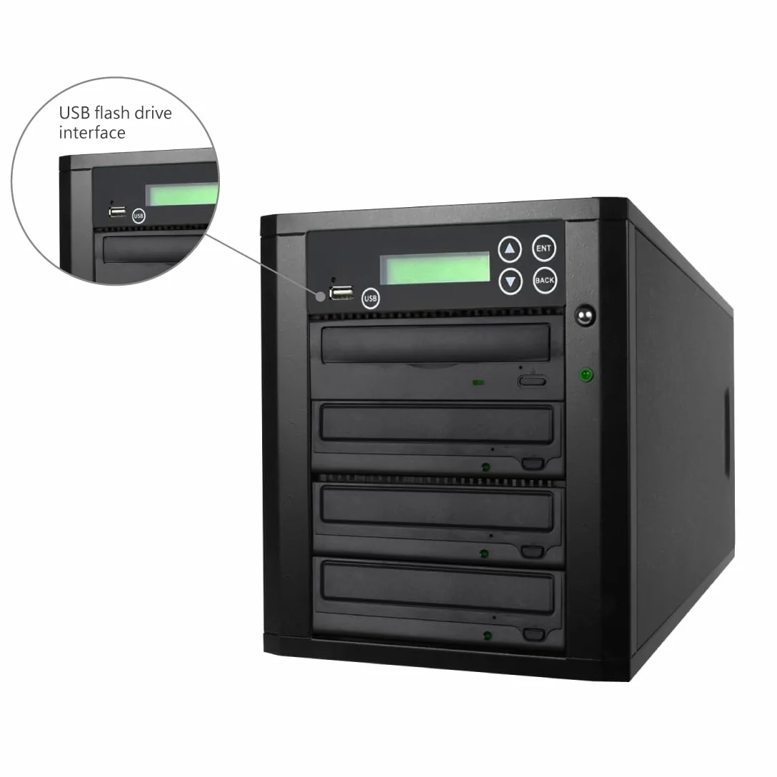 EZ DUPE Media Maven-Duplizierer – 1:3 Flash Media (USB) & Disc (DVD/CD)-Kopierer