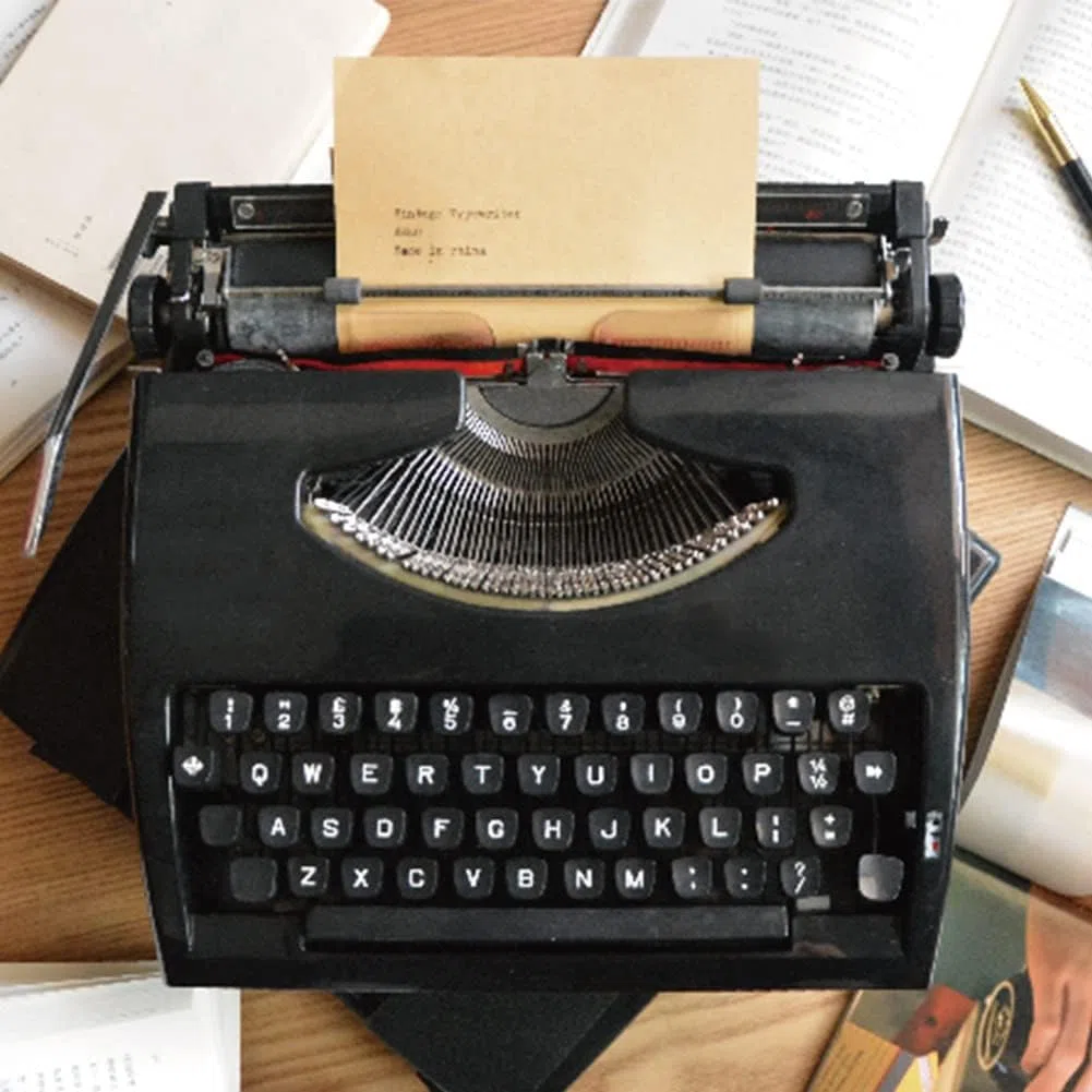 Retro-Vintage-schreibmaschinenmodell, Altmodische Traditionelle Manuelle Schreibmaschine, Für Notizen, Briefe, Traditionelle Alte Mechanische Englische Schreibmaschine