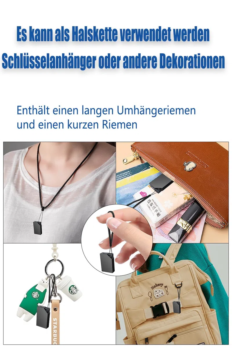 Diktiergerät Mini 64 GB Speicher, Voice Recorder Wiederaufladbar Über USB, Diktiergerät und Sprachaktivierung, Aufnahmegerät Mit Mikrofon, Diktiergerät Mit Schreibfunktion, Meetings und Interviews