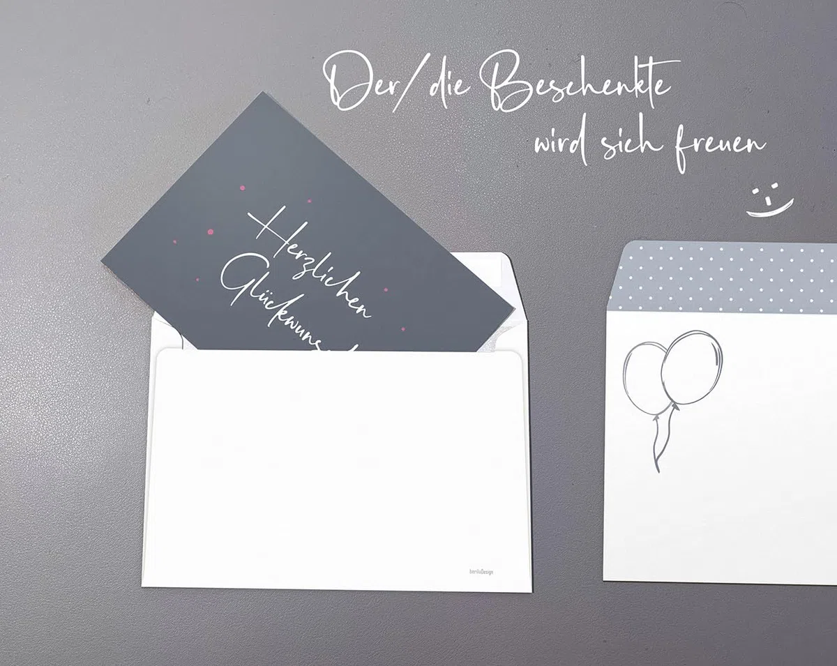beriluDesign 20 Geburtstagskarten Set mit Umschlägen - Glückwunschkarten, Postkarten zum Geburtstag - Happy Birthday Karten - ideal als Grußkarte oder Gutschein (20 Karten + 20 Umschläge)