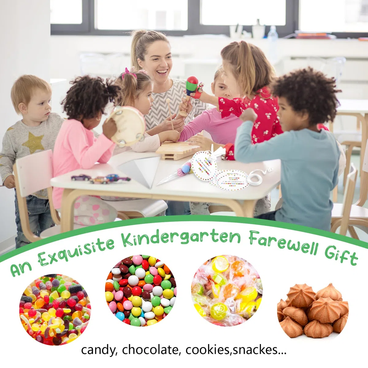 Abschiedsgeschenk Erzieherin, 40 Stück Kindergarten Abschiedsgeschenk Dank, Vielen Dank für die Farbenfrohe Zeit,mit 20 Stück Geschenkanhänger und 20 Stück Kegeltüten Geschenkverpackung