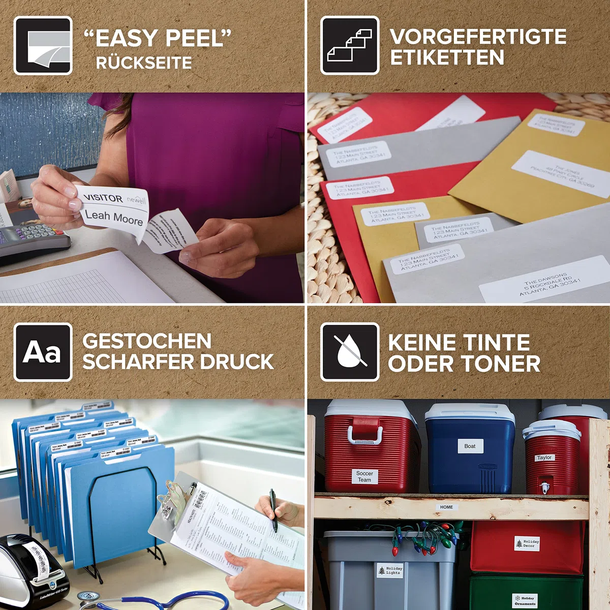 DYMO Original LabelWriter Hochleistungs-Etiketten | 32 mm x 57 mm | weißes Kunststoff-Etikett | Rolle mit 800 Etiketten | für LabelWriter-Beschriftungsgerät