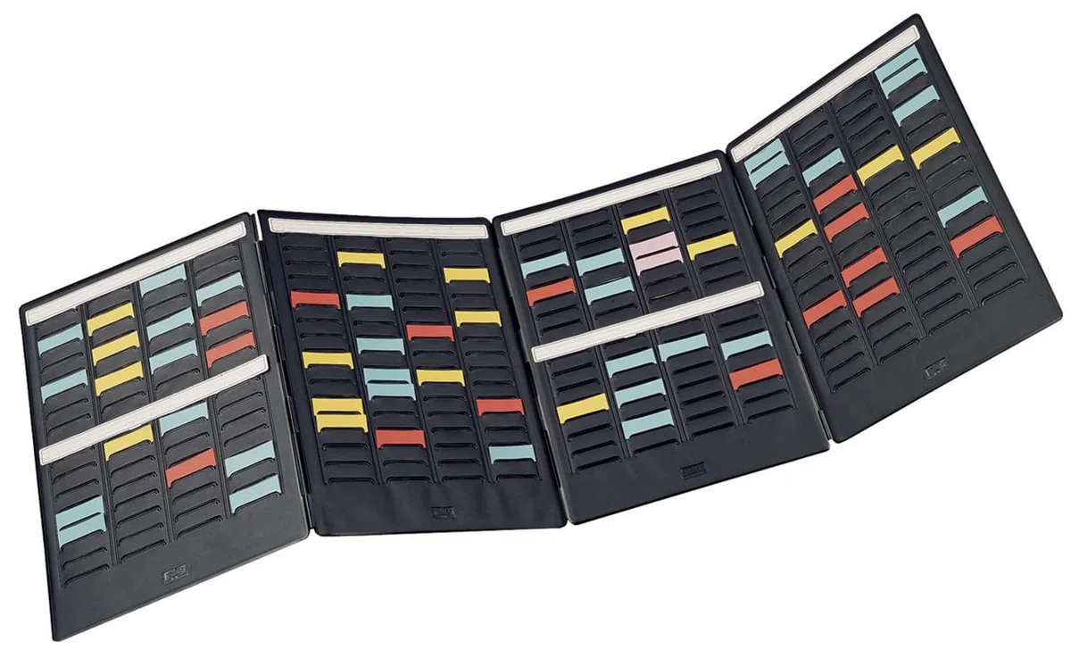 Nobo T-Karten Mini-Planungsset, tragbar, Haftnotizen Set mit 17 Spalten & 272 Slots, Größe 1,5, enthält T-Karten in verschiedenen Farben, 3084200