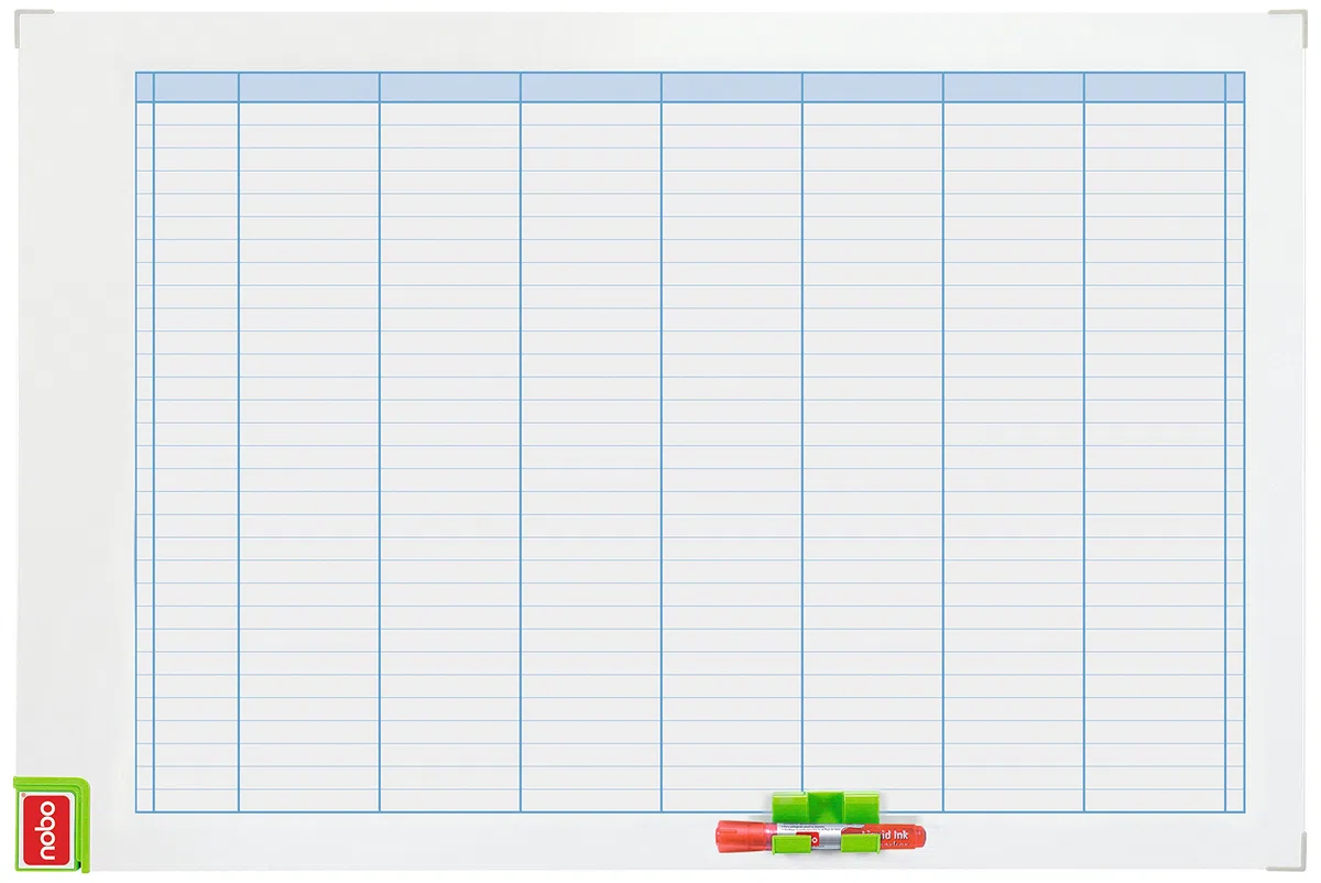 Nobo Performance 3048201 Planungstafel (Monatsplanungsraster, magnetisch/beschreibbar, 900 x 600 mm)