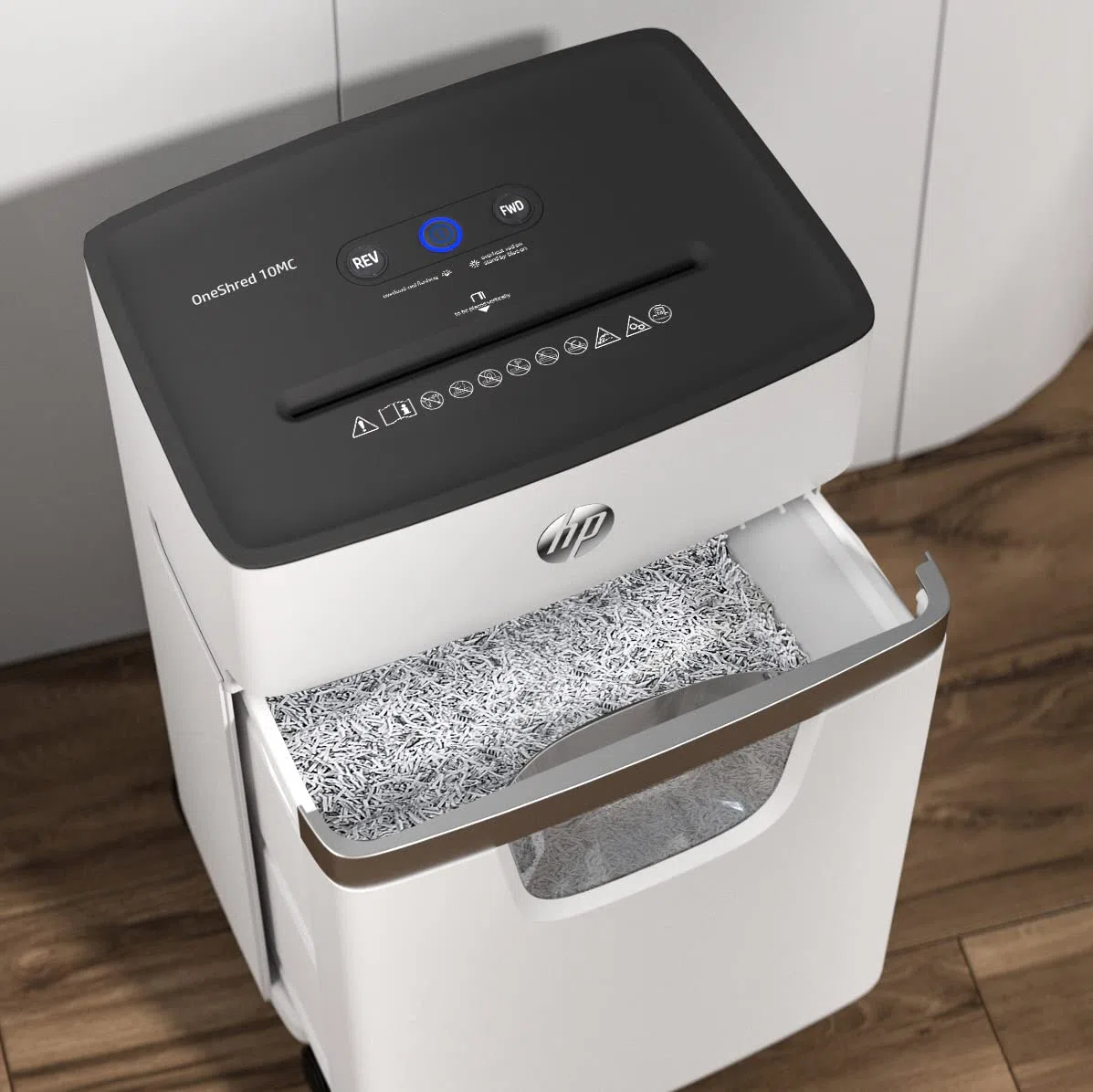 HP OneShred 10MC, Aktenvernichter, Sicherheitsstufe P-5, Micro Cut, 10 Blatt, 2804