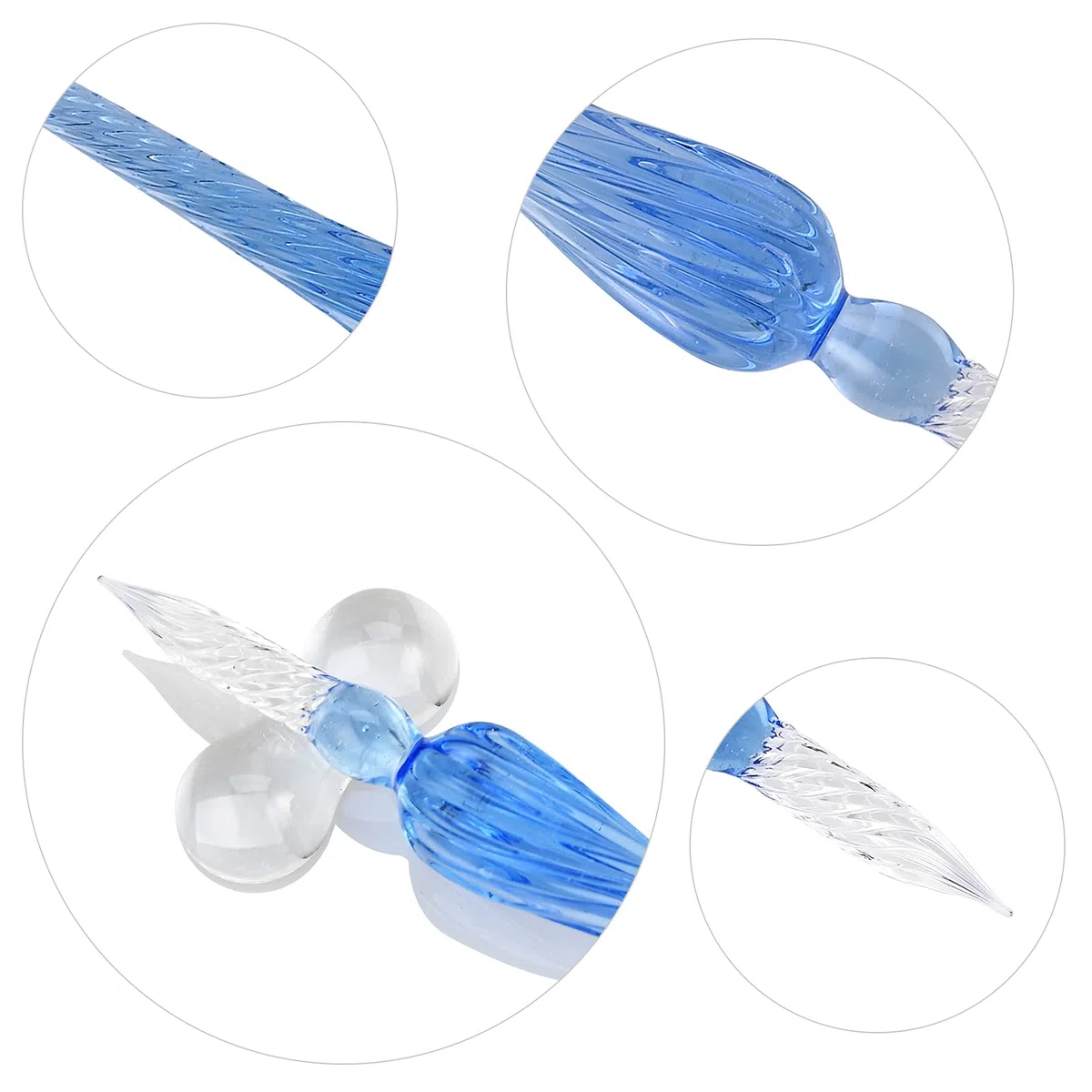 GOLDGE Federhalter aus Glas, 19PCS Glasstifte Set Kalligraphie Glasfederhalter mit Glasstifte Bunte Tinten Glasstifthalter Stifthalter für Unterschrift Handschrift Dekorationsgeschenk