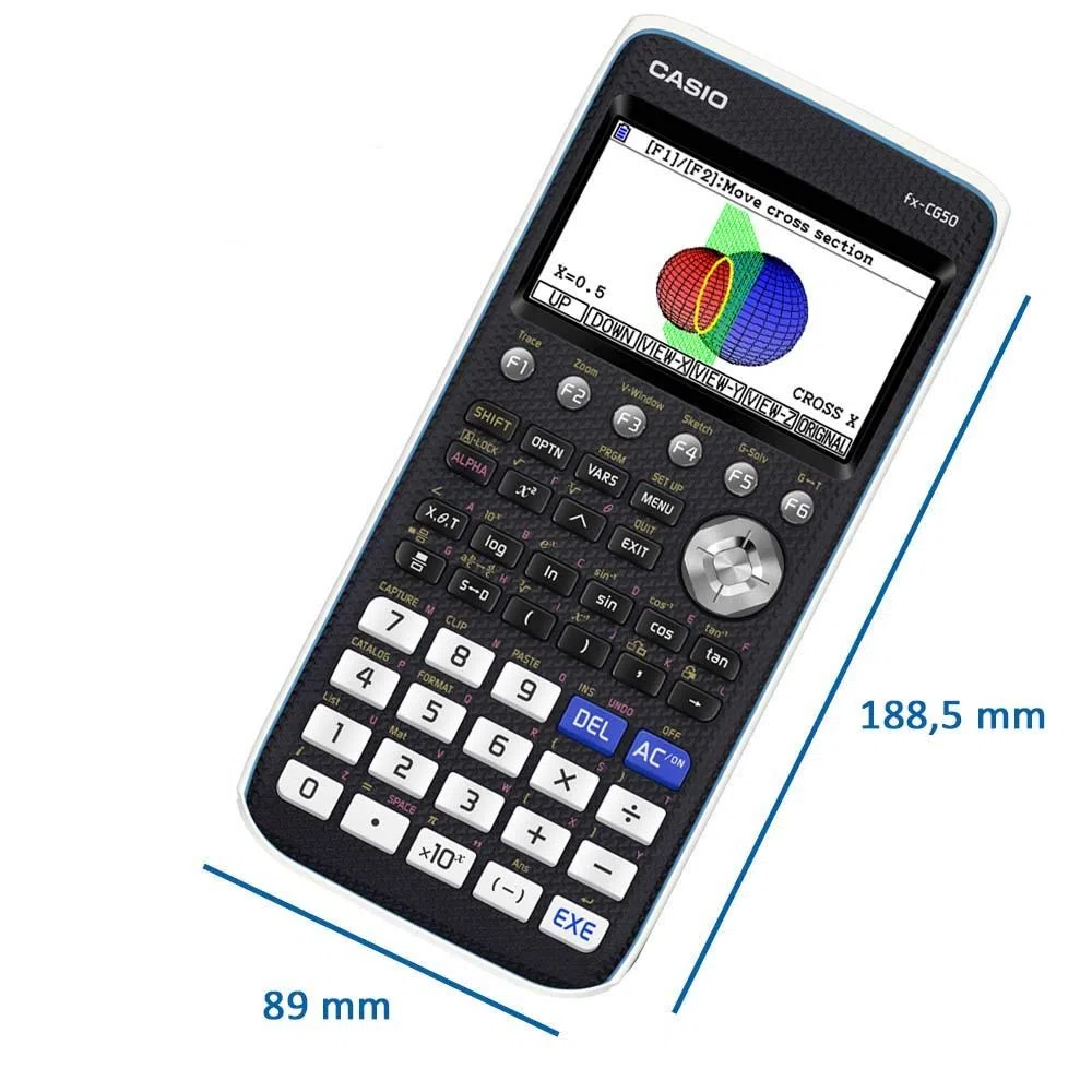 Casio FX-CG50 Grafikrechner mit hochauflösendem Farbdisplay, deutsche Menüführung