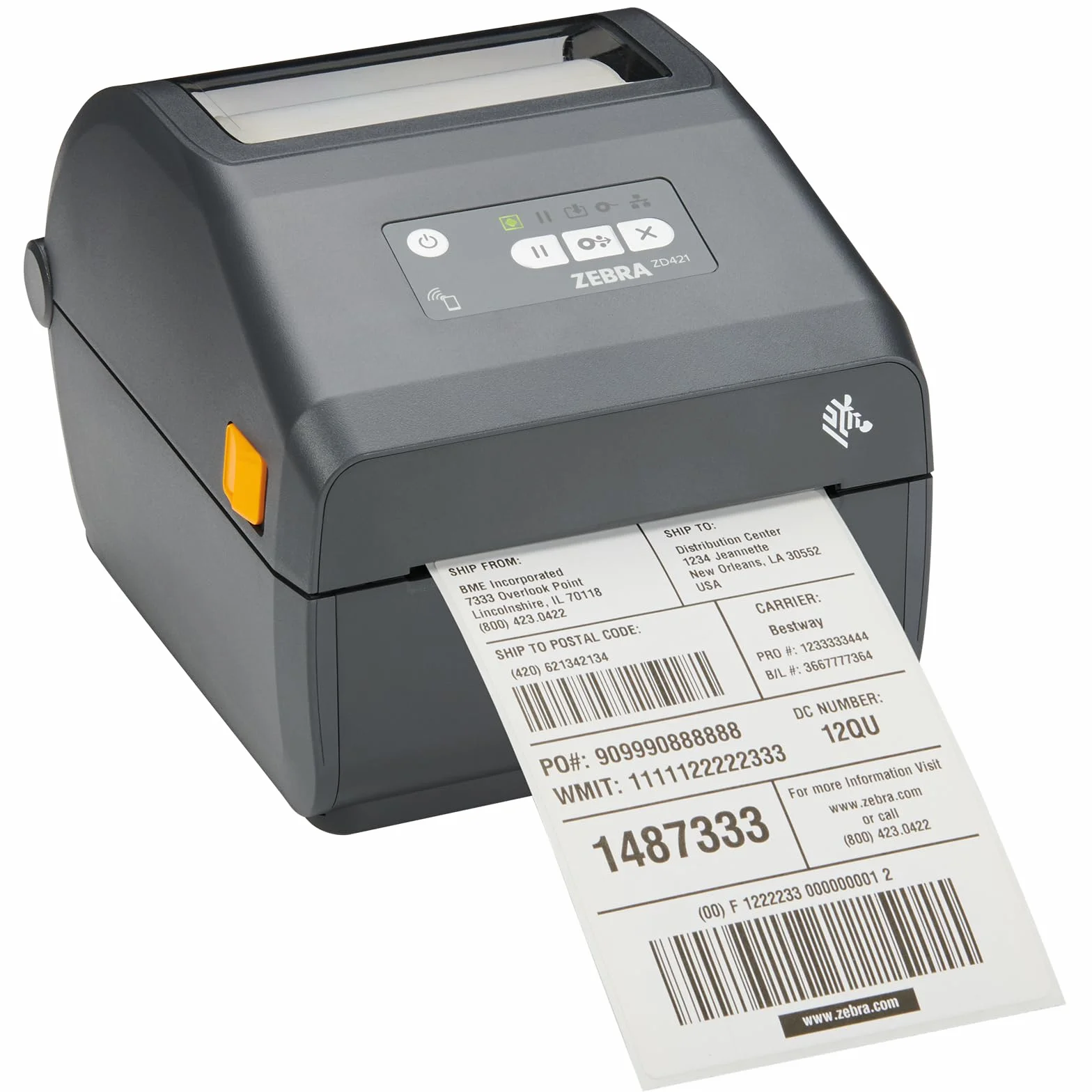 Zebra ZD421d, 8 Punkte/mm (203dpi), RTC, USB, USB-Host, Bluetooth (BLE), Ethernet (LAN) - ZD4A042-D0EE00EZ
