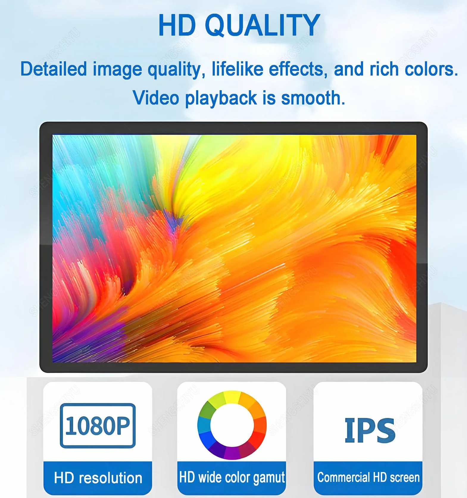 LED Display Screen zur Wiedergabe von Videos/Bildern,Wandmontage/Eingebaut,Querformat/Hochformat,Fernveröffentlichung/USB-Veröffentlichung,Elektronische Werbetafel 21.5"